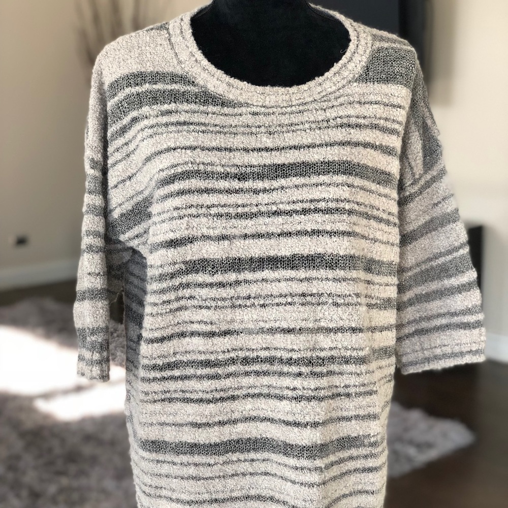 Gray knit sweater
